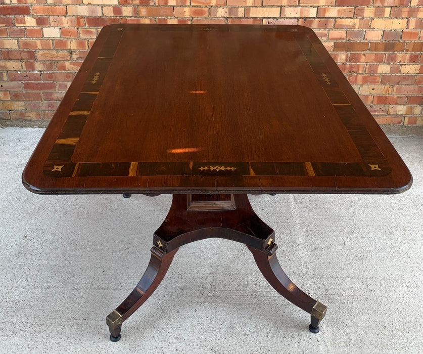 19TH CENTURY INLAID FLIP TOP GAME TABLE