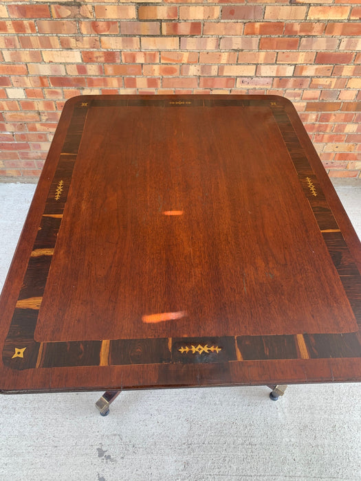 19TH CENTURY INLAID FLIP TOP GAME TABLE