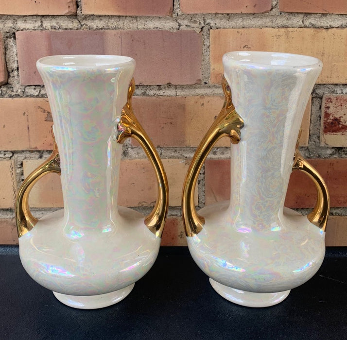 PAIR OF LUSTERWARE VASES