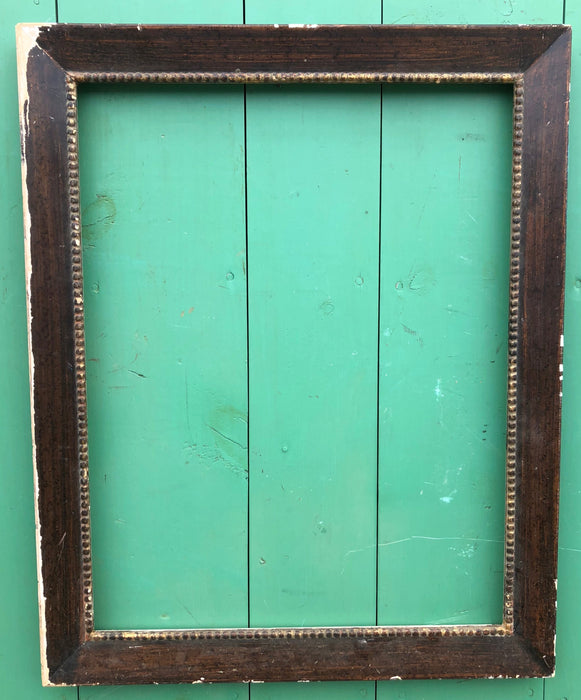 DISTRESSED BROWN FRAME WITH GOLD INSIDE EDGE