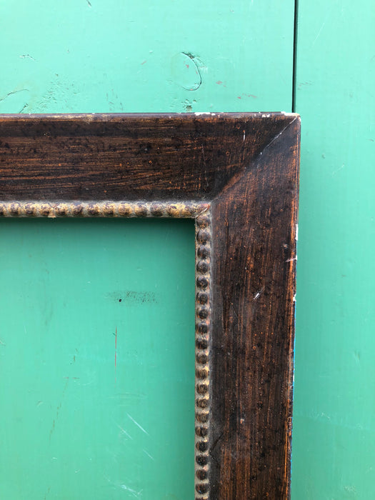 DISTRESSED BROWN FRAME WITH GOLD INSIDE EDGE