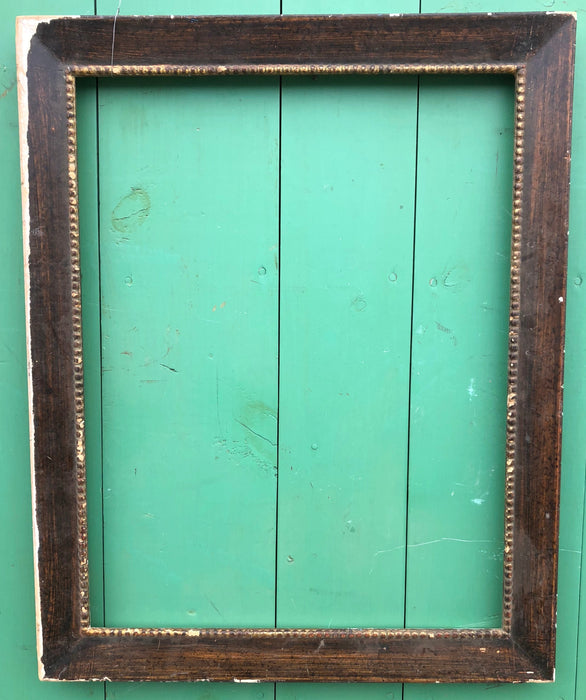 DISTRESSED BROWN FRAME WITH GOLD INSIDE EDGE