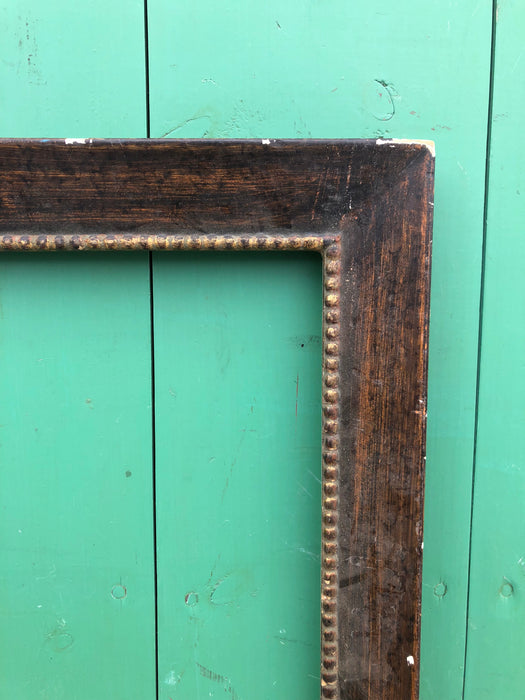 DISTRESSED BROWN FRAME WITH GOLD INSIDE EDGE