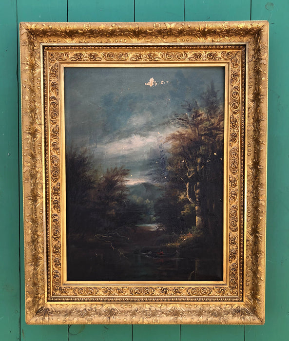 FANCY GOLD PERIOD FRAME WITH BUTTERFLIES