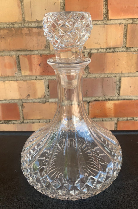 PRESSED GLASS DECANTER