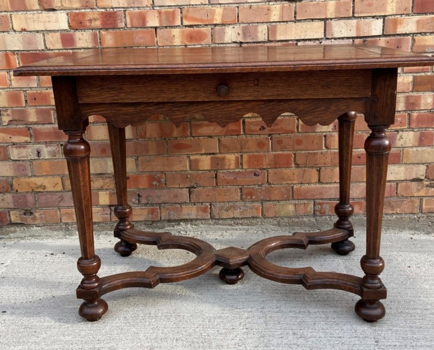 TUDOR PEGGED CONSTRUCTED OAK CONSOLE TABLE