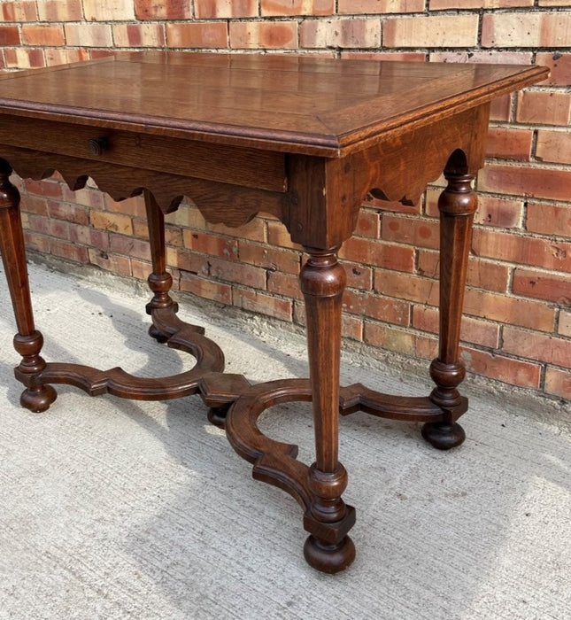 TUDOR PEGGED CONSTRUCTED OAK CONSOLE TABLE