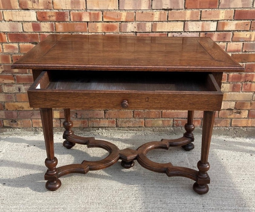 TUDOR PEGGED CONSTRUCTED OAK CONSOLE TABLE