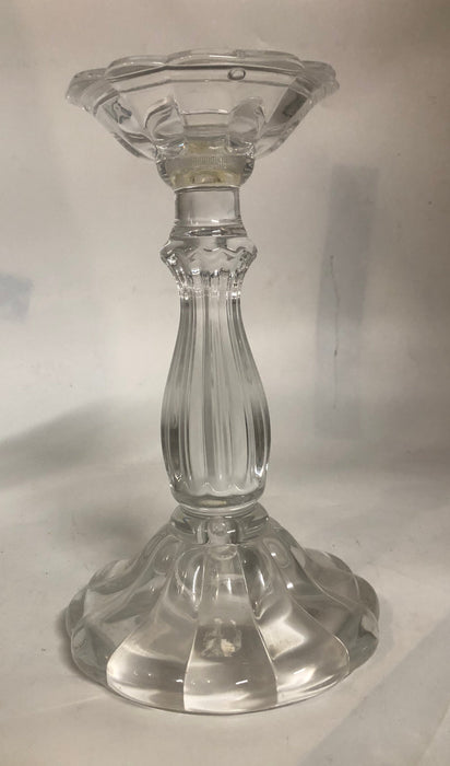 CLEAR GLASS LARGE CANDLESTICK