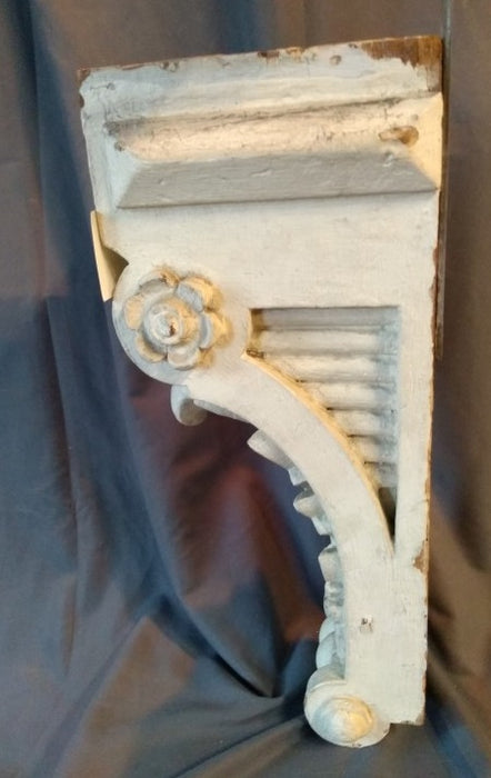 PAIR OF 19TH CENTURY PAINTED CORBELS