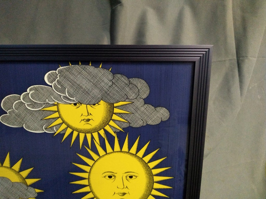 FORNASETTI SUN PRINT WITH BLUE AND YELLOW