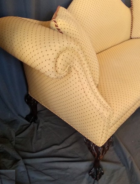 CAMEL BACK SOFA WITH BALL AND CLAW FEET