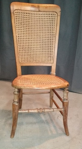 SIMPLE CANED CHAIR