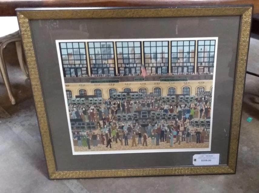 WALL STREET PRINT SIGNED AND NUMBERED BY WOOSTER SCOTT