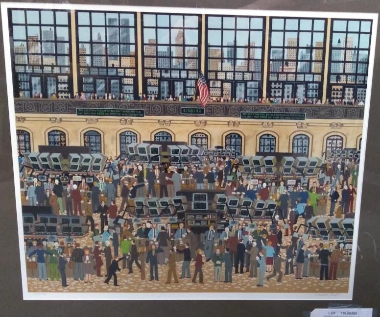 WALL STREET PRINT SIGNED AND NUMBERED BY WOOSTER SCOTT