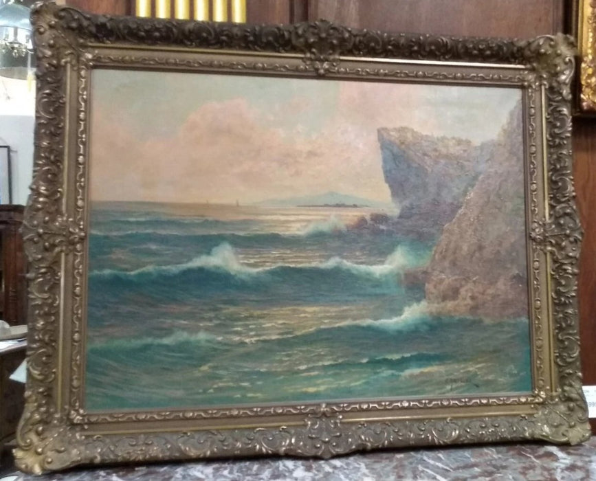 SEA SCAPE OIL PAINTING-SIGNED