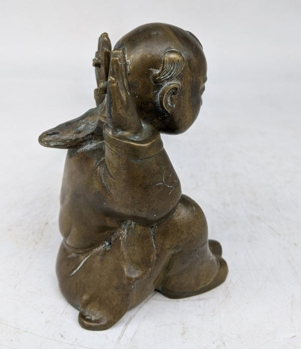 BRONZE ASIAN BOY STATUE