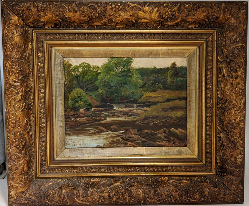 ANTIQUE OIL PAINTING IN ORNATE FRAME