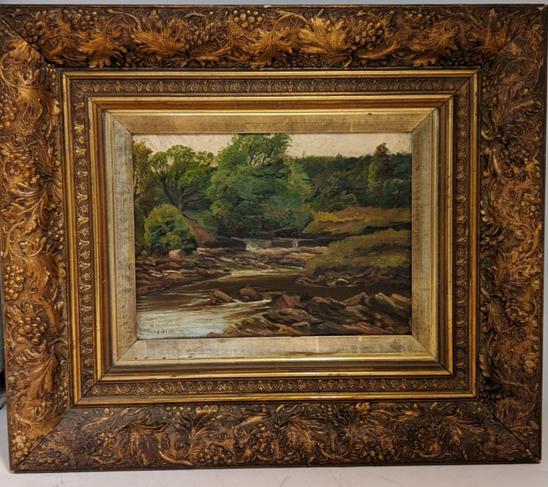 ANTIQUE OIL PAINTING IN ORNATE FRAME