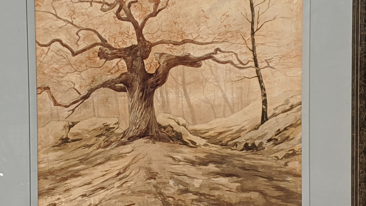 WATERCOLOR PAINTING OF A TREE
