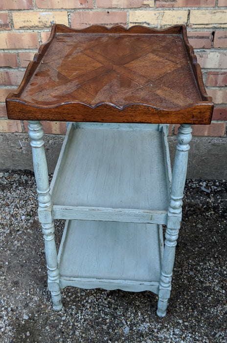 SHABBY CHIC PARQUETRY 3 TIER TABLE