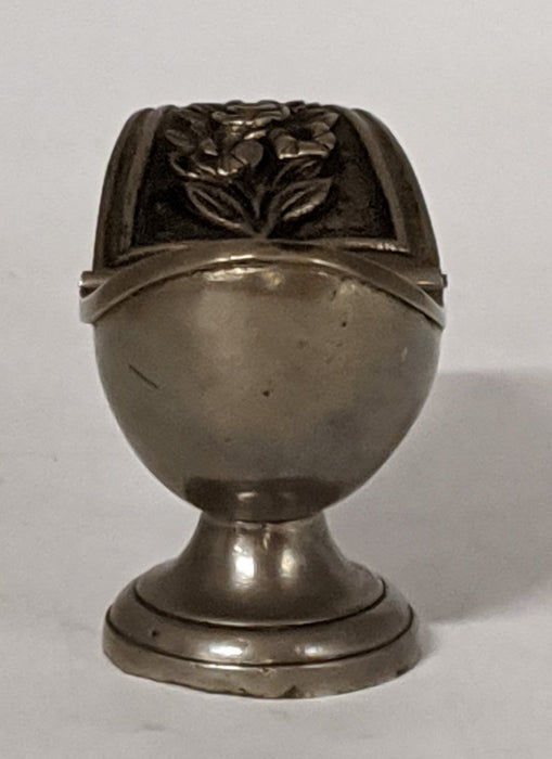 HEAVY PEWTER INCENSER WITH ROSES