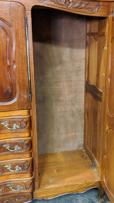 LOUIS XV ARMOIRE WITH CENTER DRAWERS