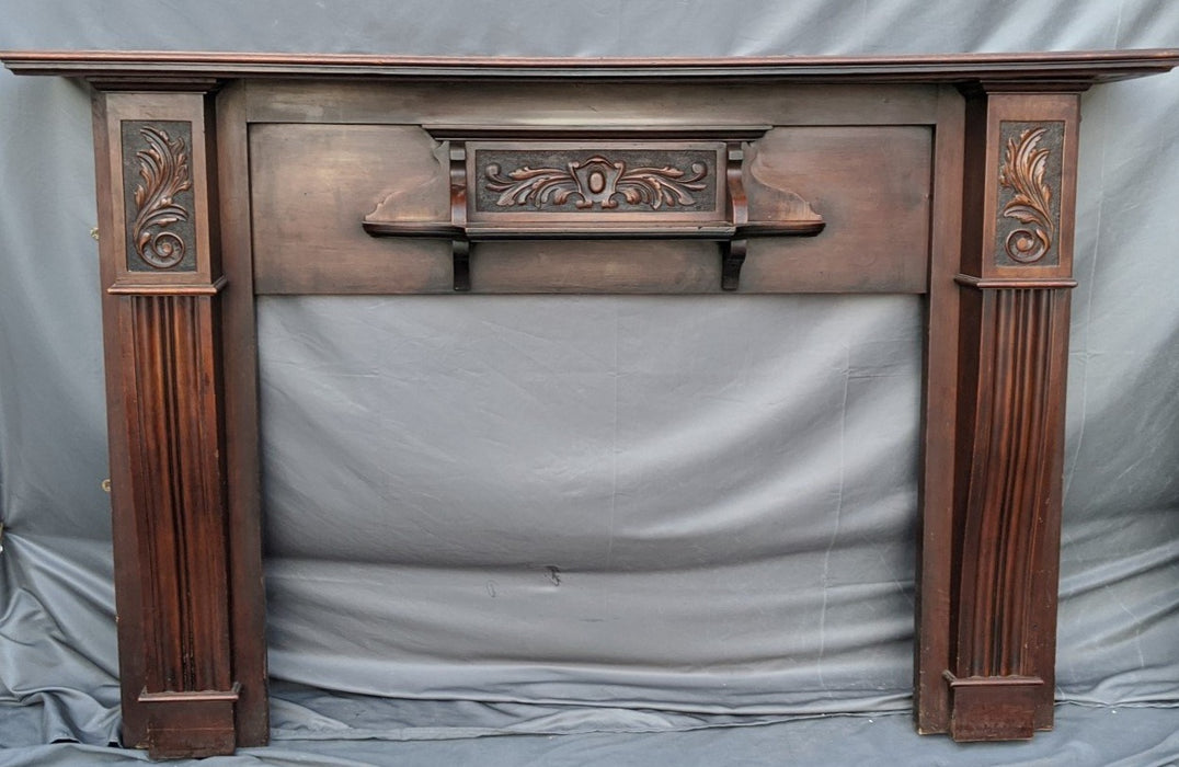 EDWARDIAN WOOD FIREPLACE MANTLE