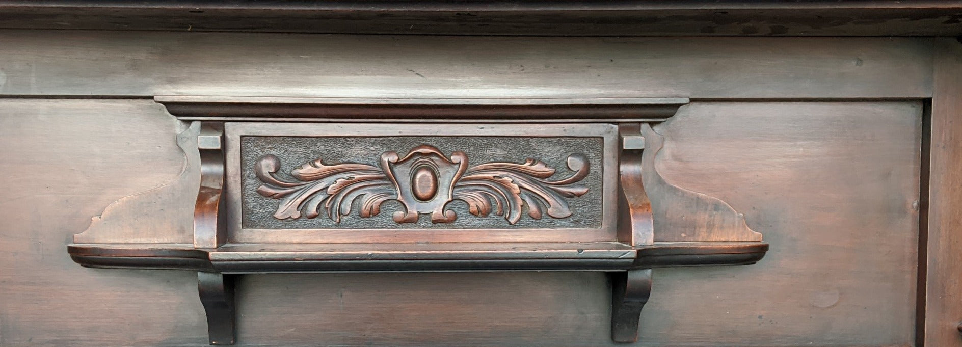 EDWARDIAN WOOD FIREPLACE MANTLE