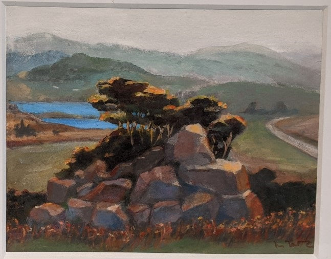 LANDSCAPE WITH LAKES AND ROCKS, SONOMA COUNTY, CA BY MEDLEY MCLARY