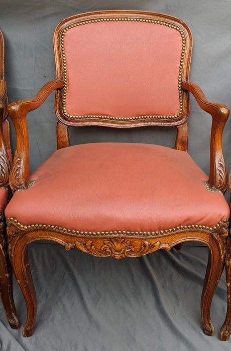SET OF FOUR LOUIS XV ARM CHAIRS