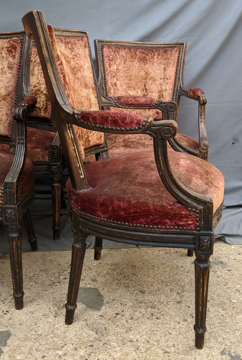 LOUIS XVI DARK UPHOLSTERED CHAIR