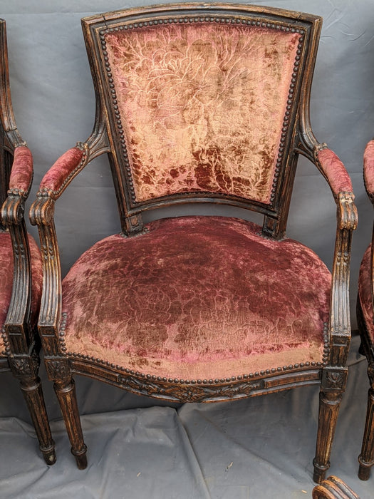 LOUIS XVI DARK UPHOLSTERED CHAIR