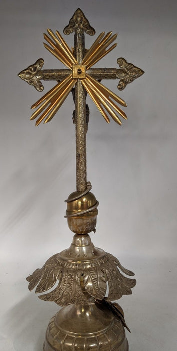 SILVER AND GOLD ALTAR CRUCIFIX