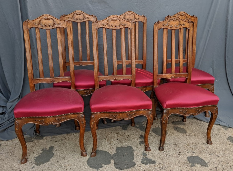SET OF 6 HOOF FOOT FRENCH CHAIRS
