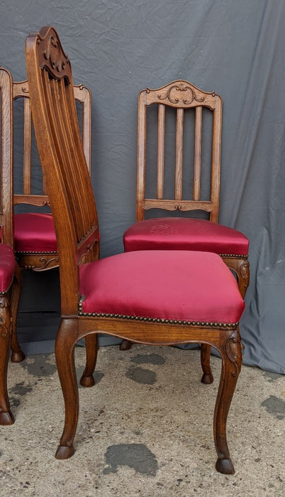 SET OF 6 HOOF FOOT FRENCH CHAIRS