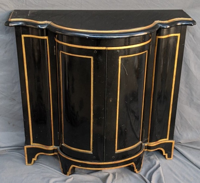 BLACK AND GOLD NAPOLEON III STYLE CONSOLE