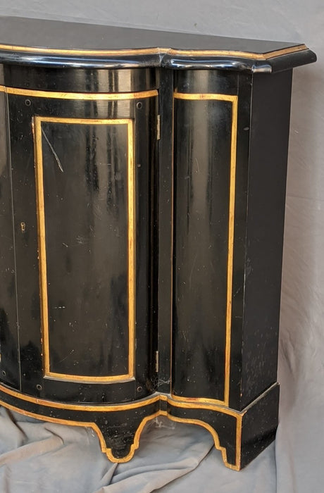 BLACK AND GOLD NAPOLEON III STYLE CONSOLE