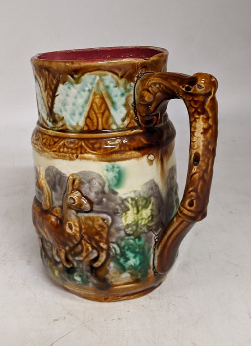 MAJOLICA LAMA PITCHER AS IS