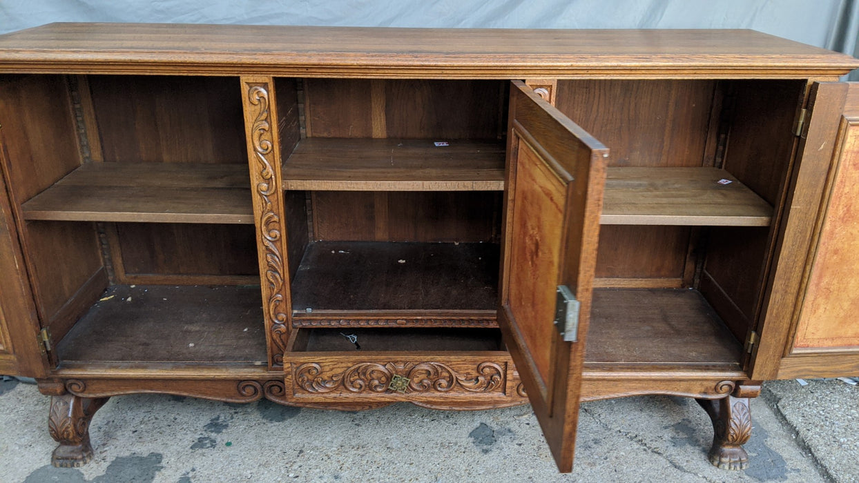 SPANISH STYLE PAW FOOT SIDEBOARD