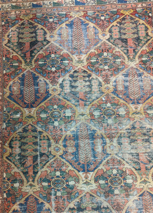 ANTIQUE HAND TIED RUG-AS IS CONDITION