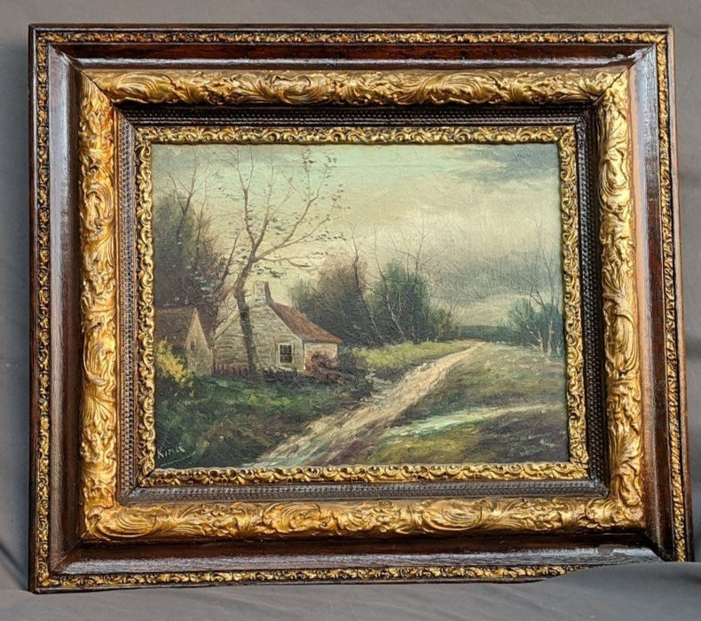 FRAMED AMERICAN LANDSCAPE OIL PAINTING