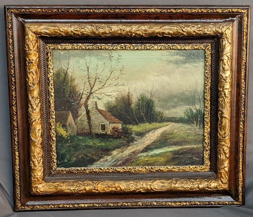 FRAMED AMERICAN LANDSCAPE OIL PAINTING