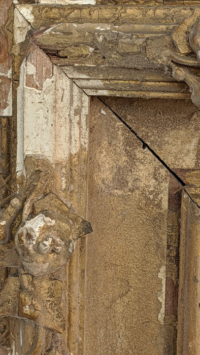 LARGE GILT FRAME AS FOUND MISSING PIECES