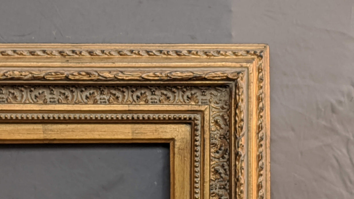 LARGE QUALITY GOLD PLASTER AND WOOD FRAME