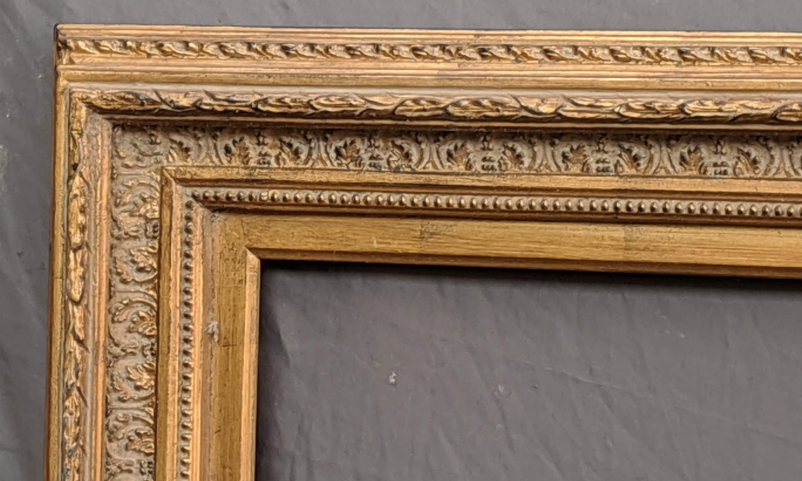 LARGE QUALITY GOLD PLASTER AND WOOD FRAME