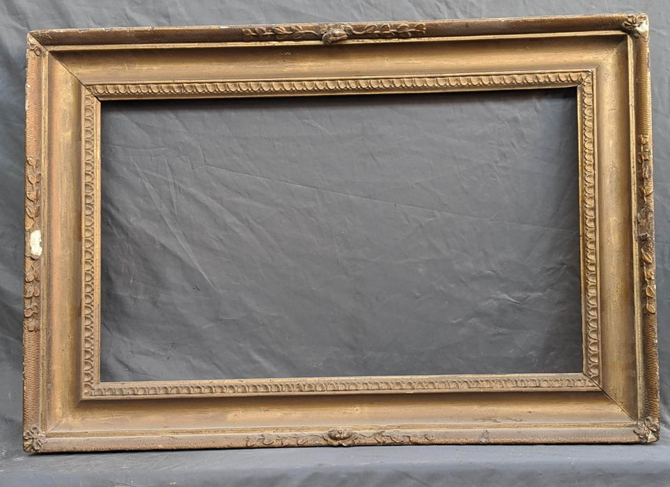 AS FOUND THICK WOOD AND PLASTER GILT FRAME