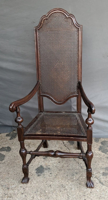 WILLIAM AND MARY CANED SEAT HIGHBACK CHAIR
