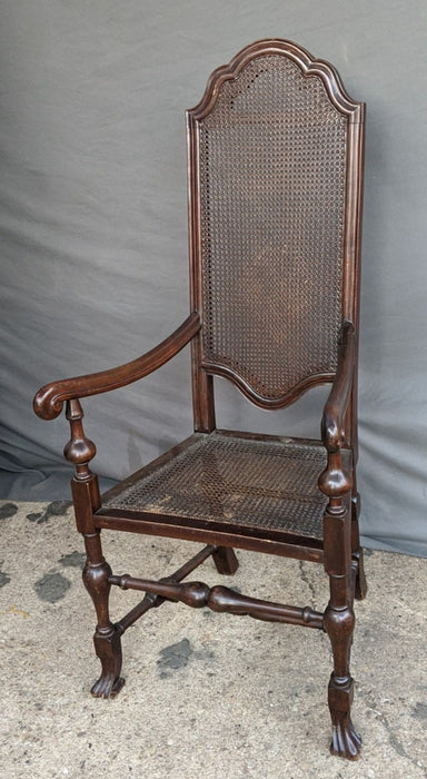 WILLIAM AND MARY CANED SEAT HIGHBACK CHAIR