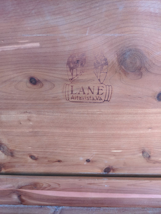 LANE CEDAR CHEST-AS SOME VENEER LOSS TO BASE